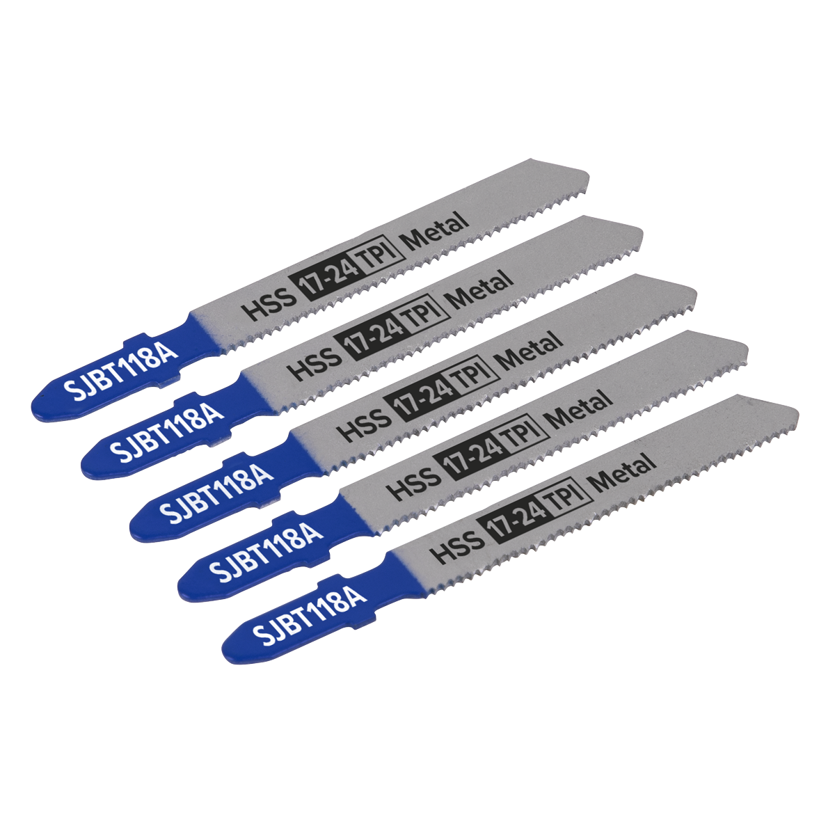 Sealey SJBT118A 92mm 17-24tpi Jigsaw Blade Metal - Pack of 5