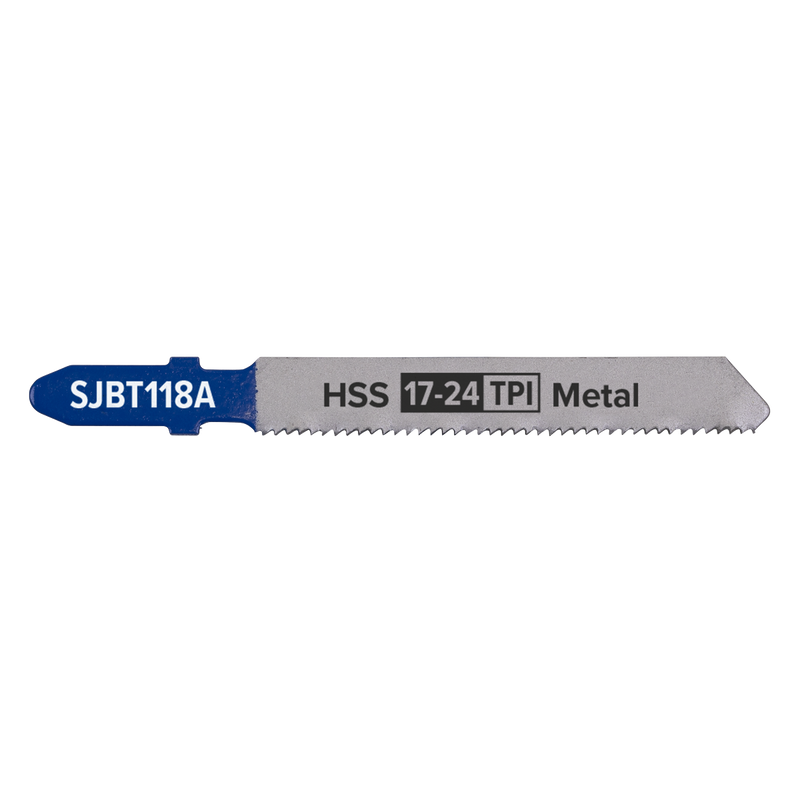 Sealey SJBT118A 92mm 17-24tpi Jigsaw Blade Metal - Pack of 5