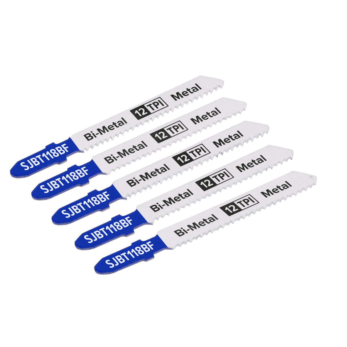 Sealey SJBT118BF 75mm 12tpi Jigsaw Blade Metal - Pack of 5