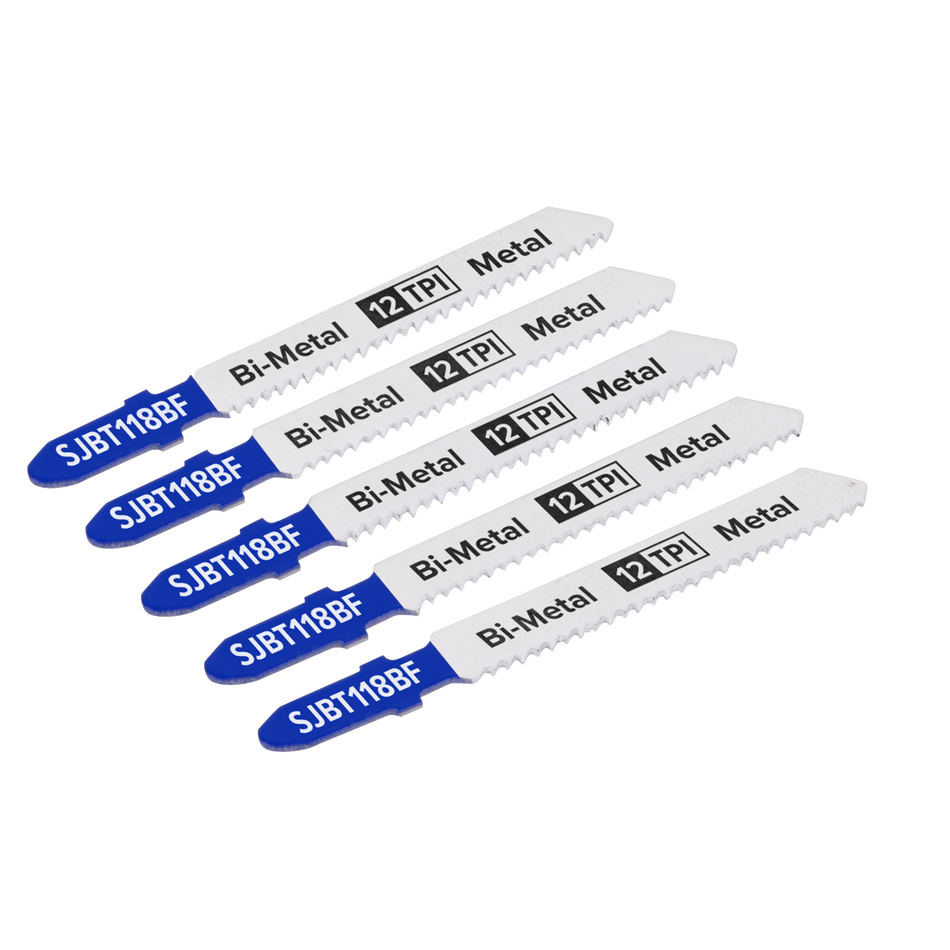 Sealey SJBT118BF 75mm 12tpi Jigsaw Blade Metal - Pack of 5
