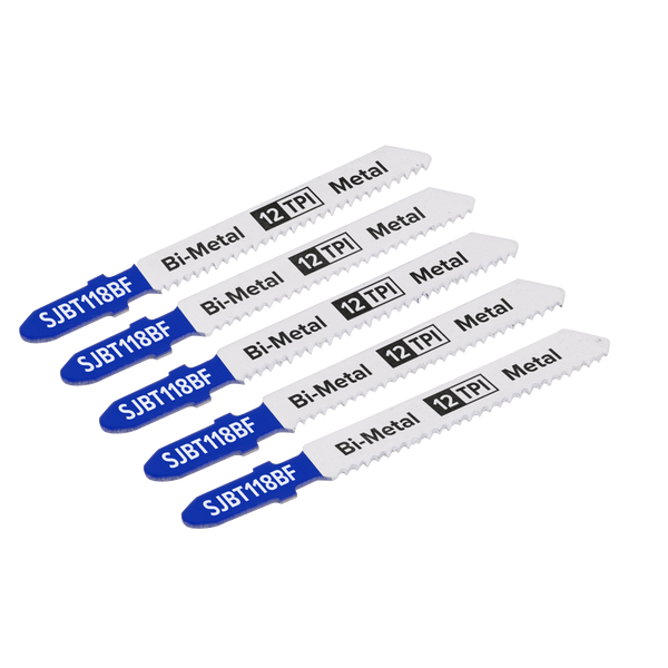 Sealey SJBT118BF 75mm 12tpi Jigsaw Blade Metal - Pack of 5