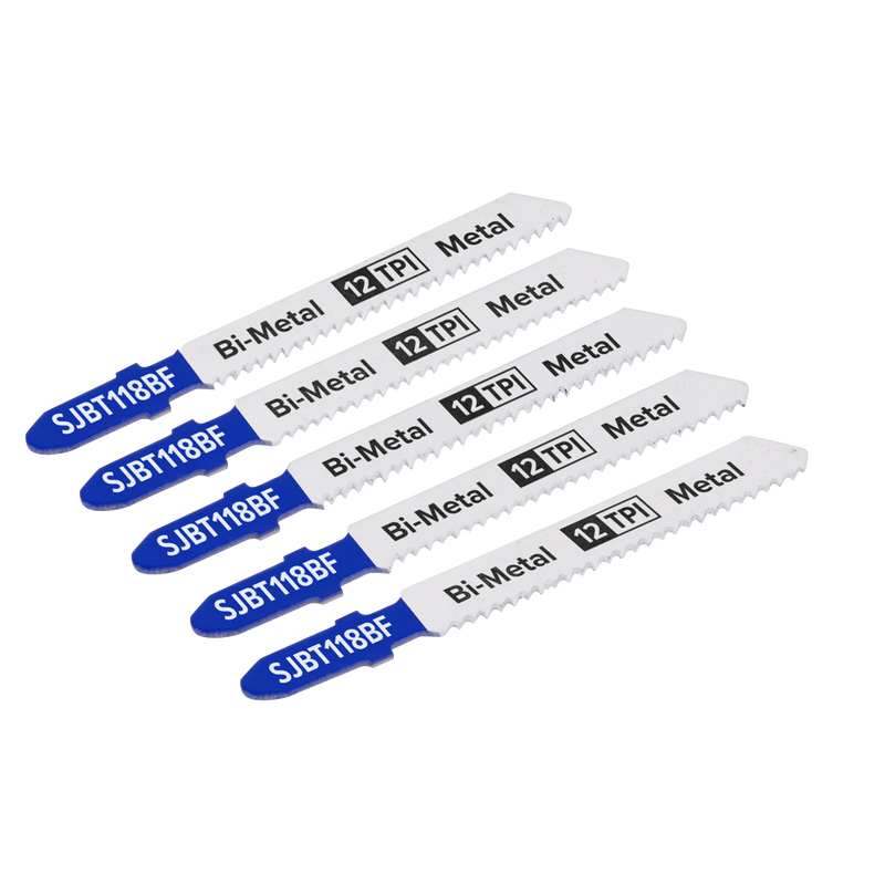 Sealey SJBT118BF 75mm 12tpi Jigsaw Blade Metal - Pack of 5