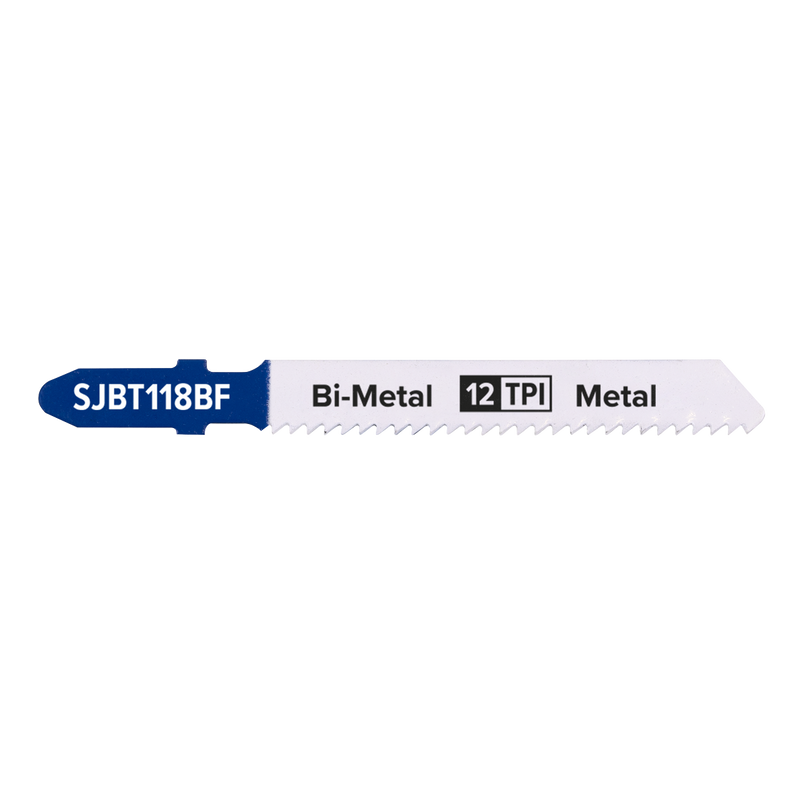 Sealey SJBT118BF 75mm 12tpi Jigsaw Blade Metal - Pack of 5