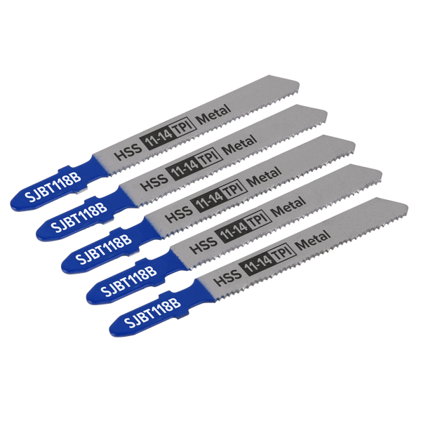 Sealey SJBT118B 92mm 11-14tpi Jigsaw Blade Metal - Pack of 5