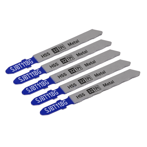 Sealey SJBT118G 75mm 32tpi Jigsaw Blade Metal - Pack of 5