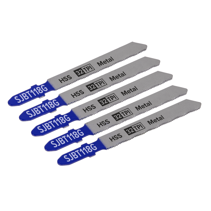 Sealey SJBT118G 75mm 32tpi Jigsaw Blade Metal - Pack of 5