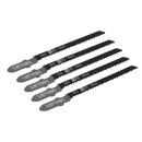 Sealey SJBT119BO 75mm 12tpi Jigsaw Blade General Wood - Pack of 5