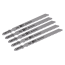 Sealey SJBT127D 100mm 8tpi Jigsaw Blade Aluminium - Pack of 5