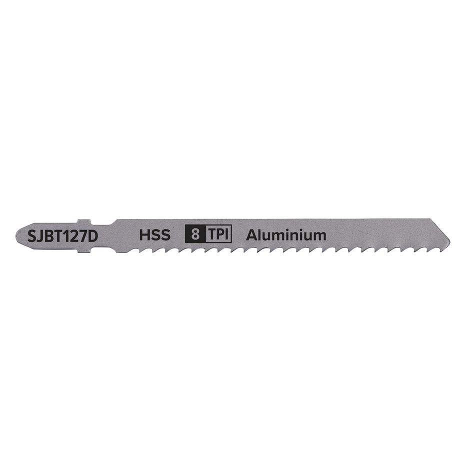 Sealey SJBT127D 100mm 8tpi Jigsaw Blade Aluminium - Pack of 5