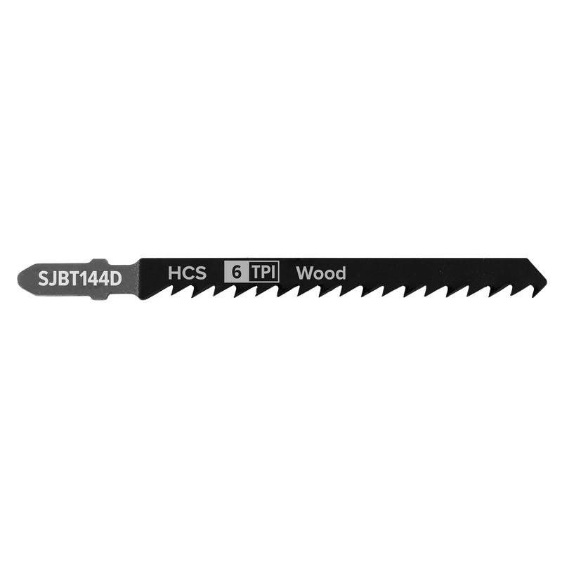 Sealey SJBT144D 100mm 6tpi Jigsaw Blade General Wood - Pack of 5