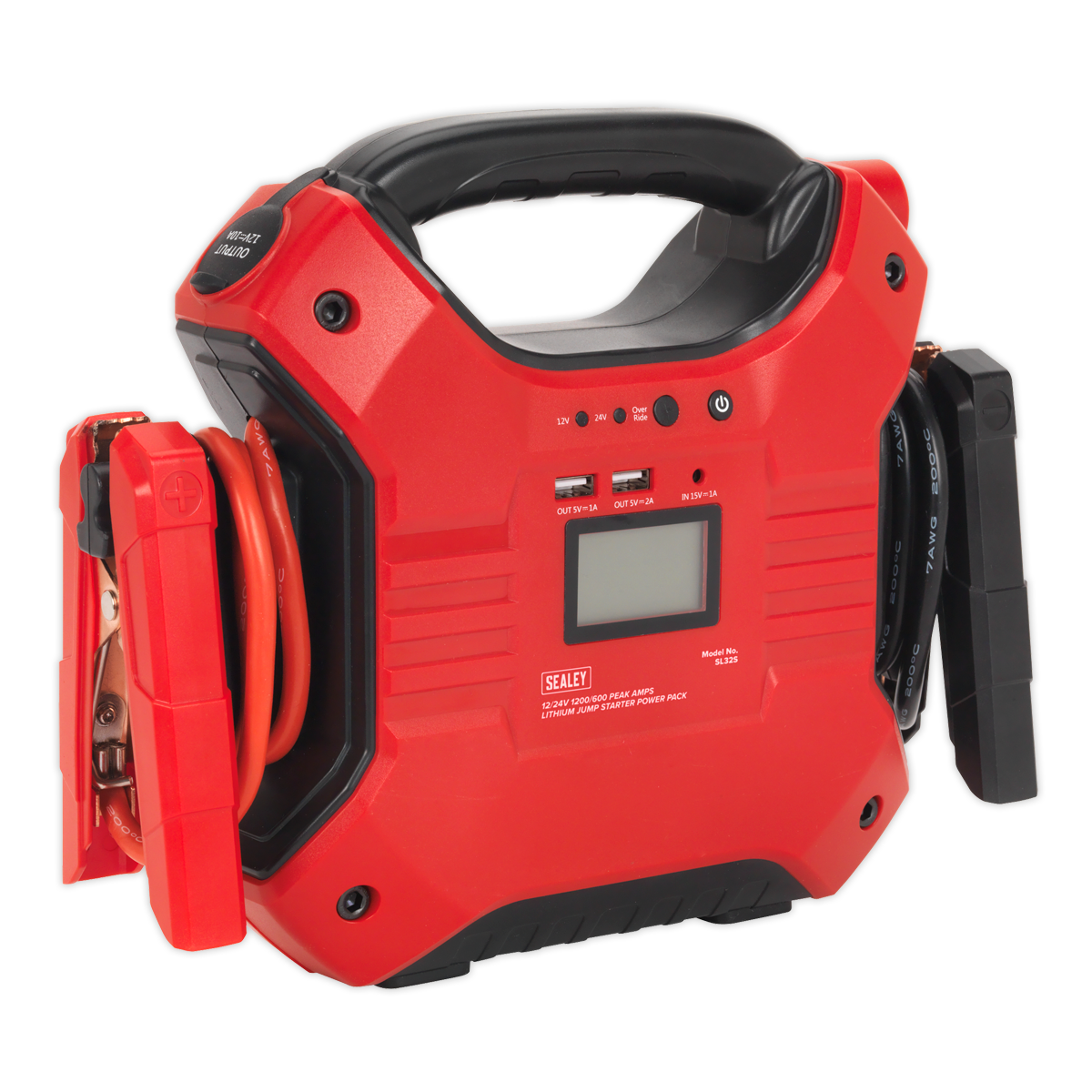 Sealey SL32S 1200/450A 12/24V Jump Starter Power Pack Lithium-ion Phosphate (LiFePo4)