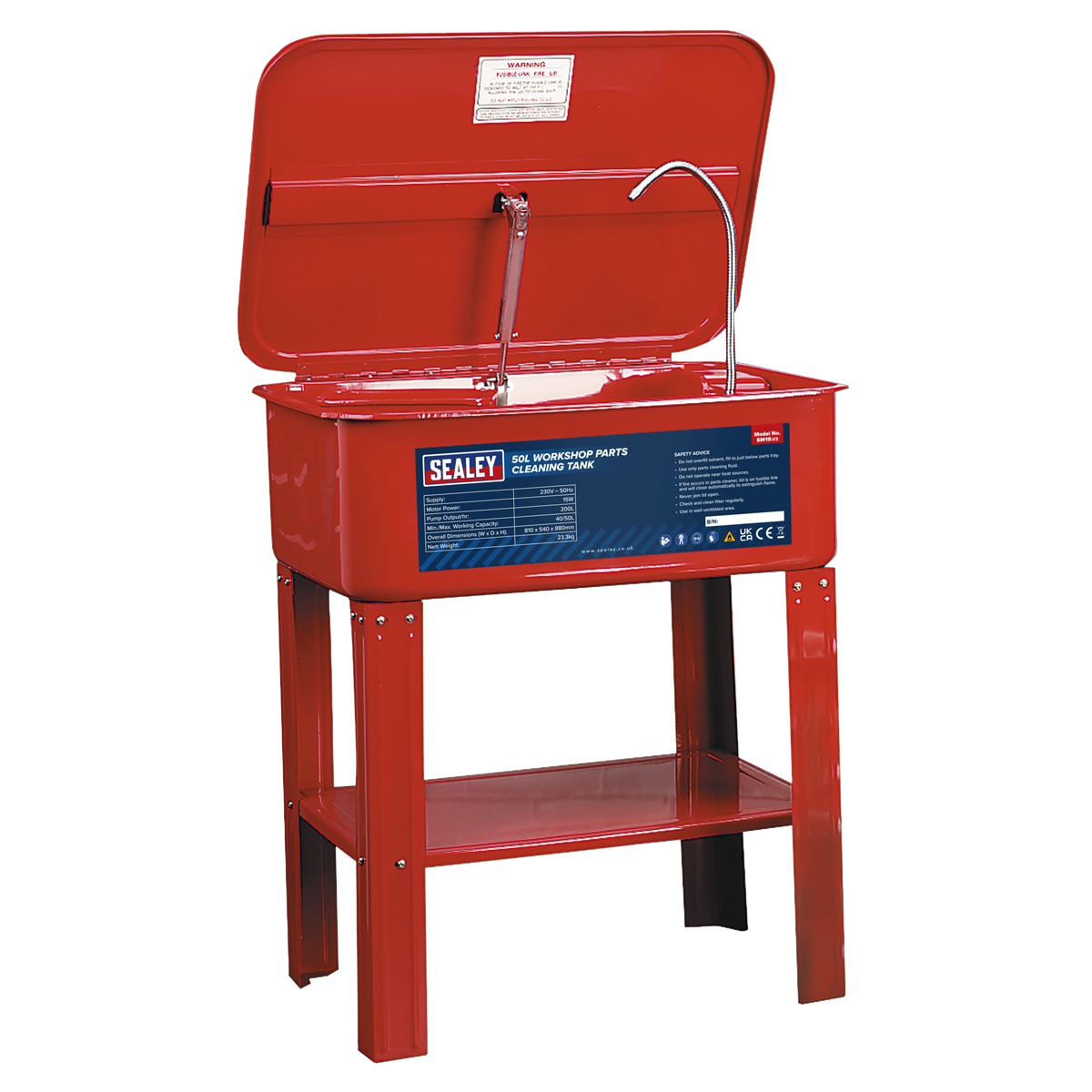 Sealey SM19 50L Workshop Parts Cleaning Tank