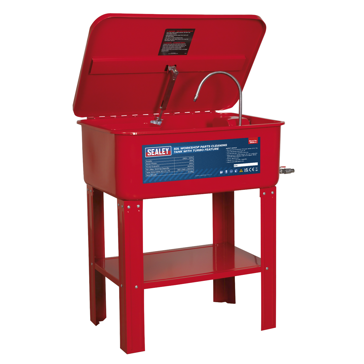 Sealey SM20 50L Workshop Parts Cleaning Tank with Turbo Feature