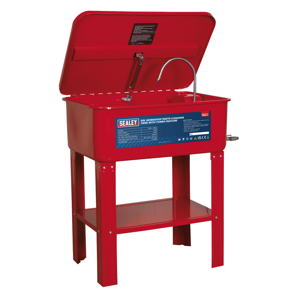 Sealey SM20 50L Workshop Parts Cleaning Tank with Turbo Feature