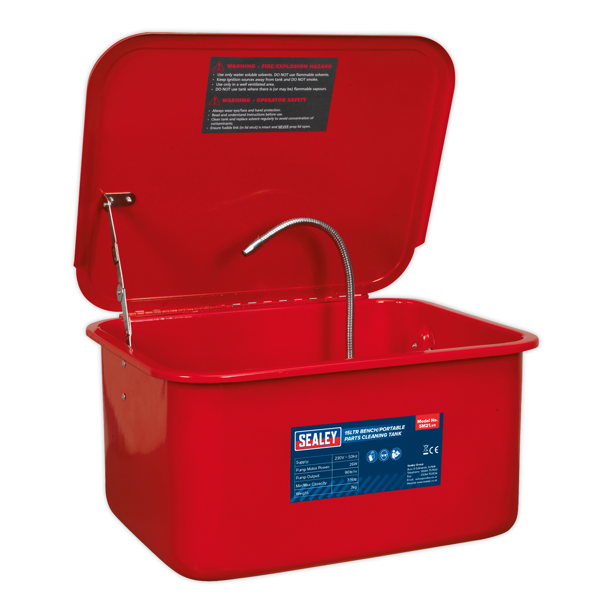 Sealey SM21 15L Bench/Portable Parts Cleaning Tank