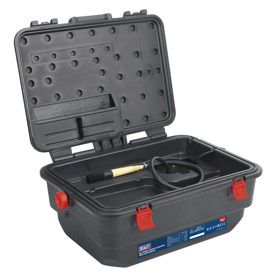 Sealey SM222 16L Mobile Parts Cleaning Tank with Brush