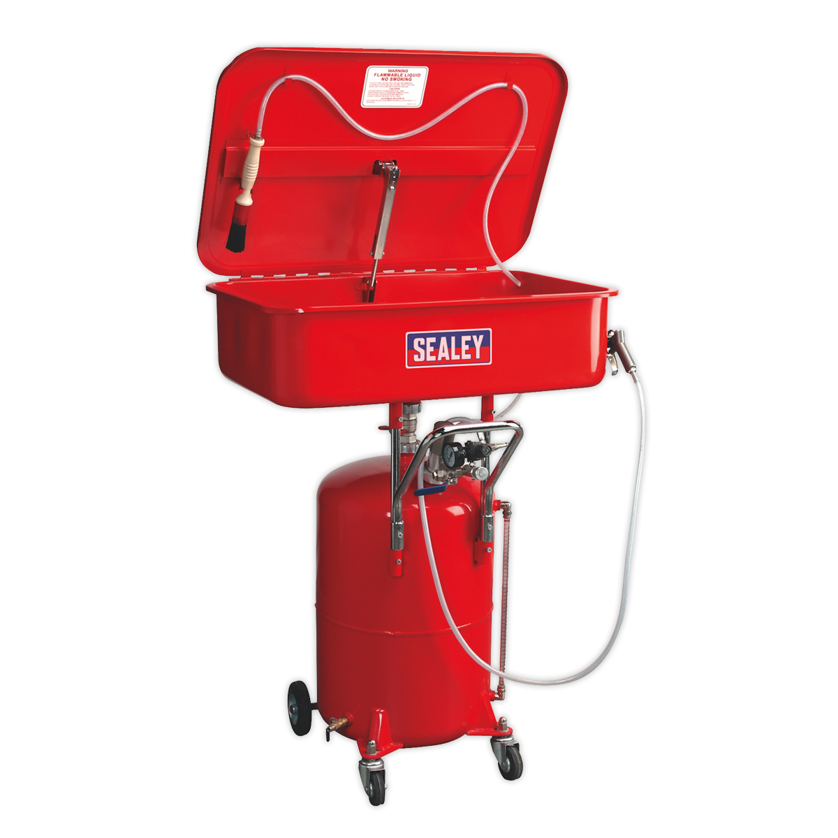 Sealey SM224 50L Air Operated Mobile Parts Cleaning Tank with 65L Reservoir