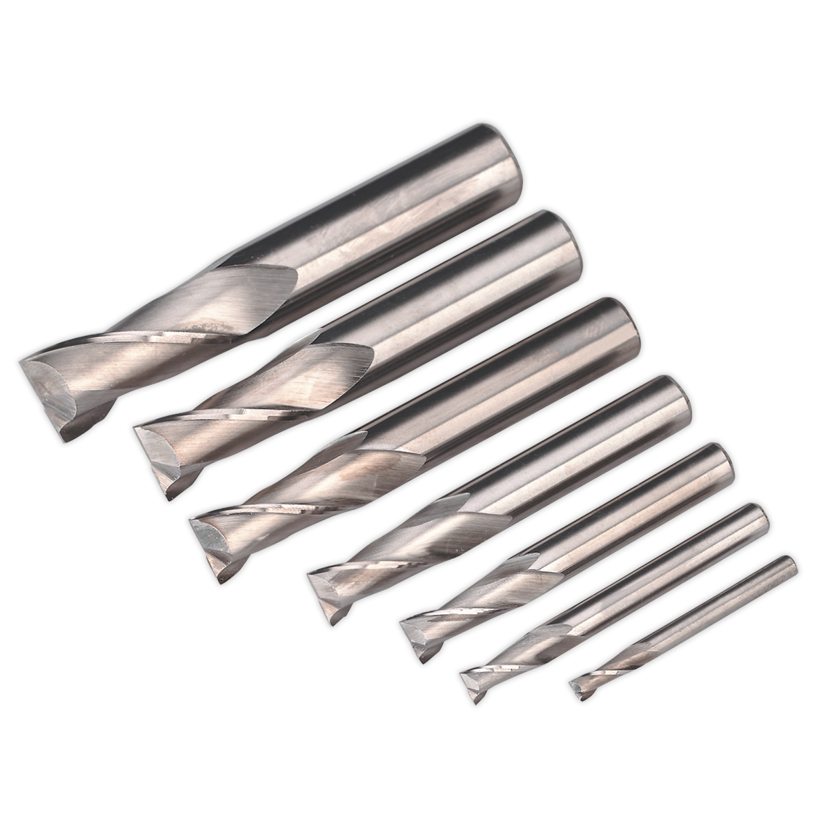 Sealey SM2502EMSET 4-16mm 2 Flute HSS End Mill Set