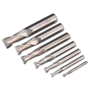 Sealey SM2502EMSET 4-16mm 2 Flute HSS End Mill Set