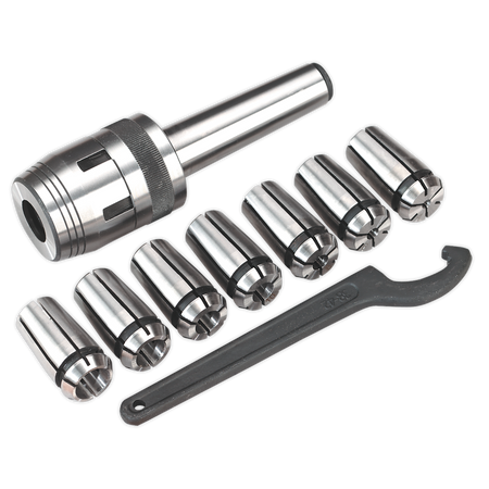 Sealey SM2502MCS 4-16mm Mill Chuck Set MT3-M12