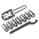 Sealey SM2502MCS 4-16mm Mill Chuck Set MT3-M12