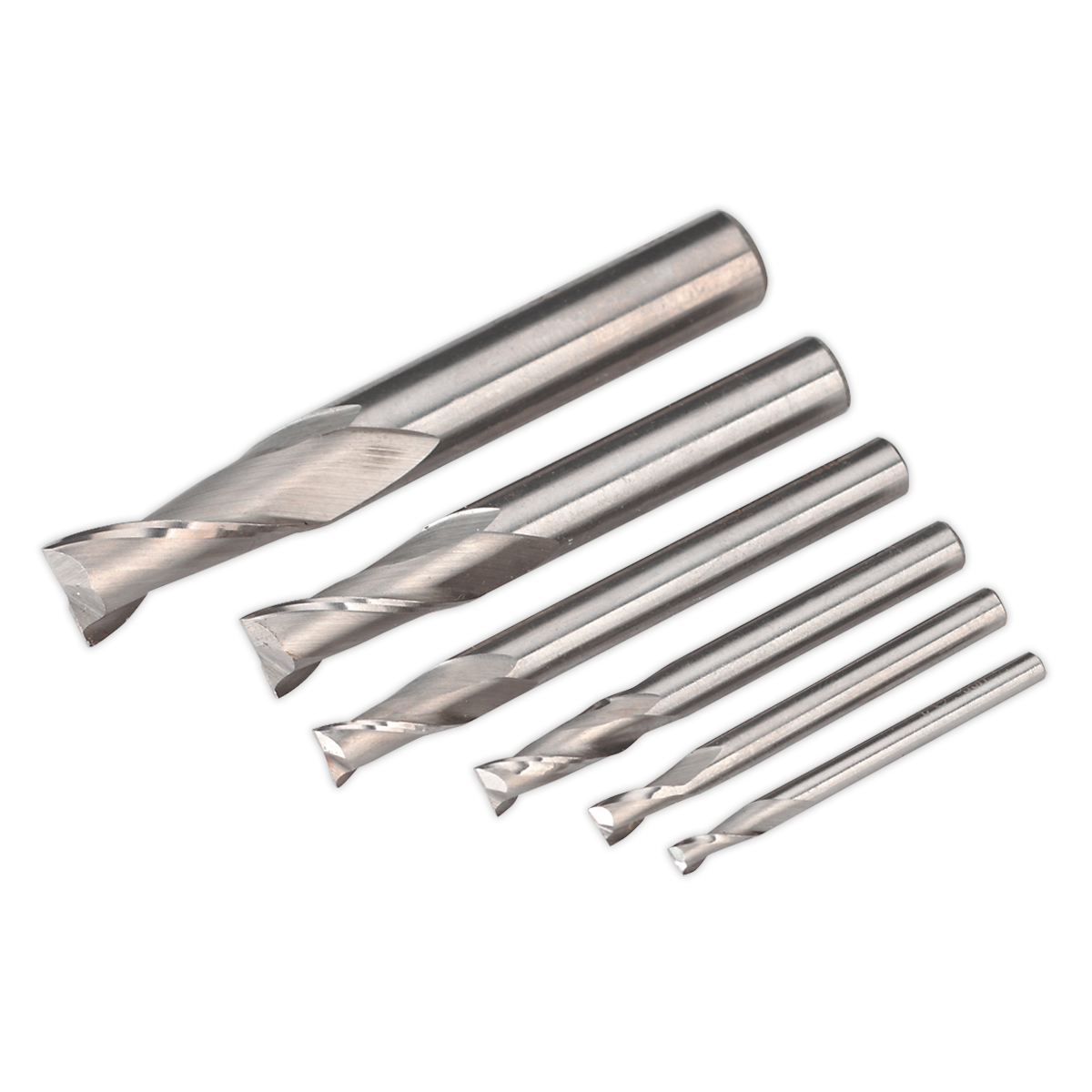 Sealey SM2503EMSET 3-10mm HSS End Mill Set MT2