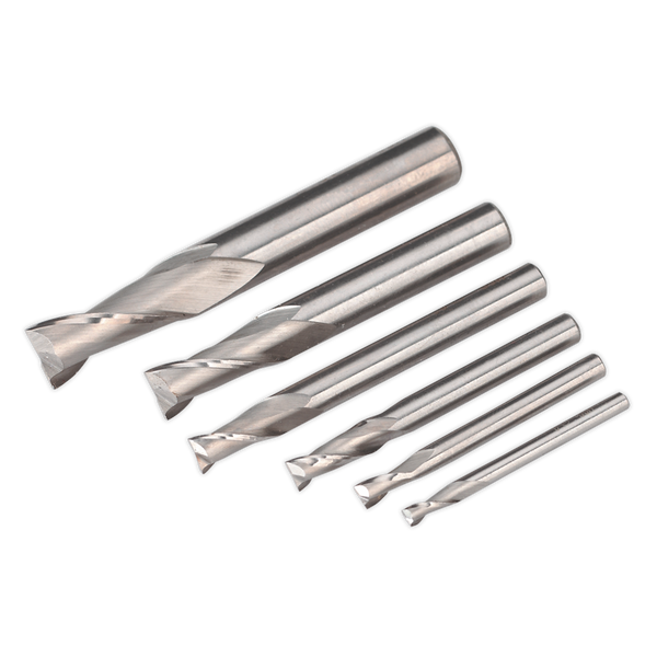 Sealey SM2503EMSET 3-10mm HSS End Mill Set MT2