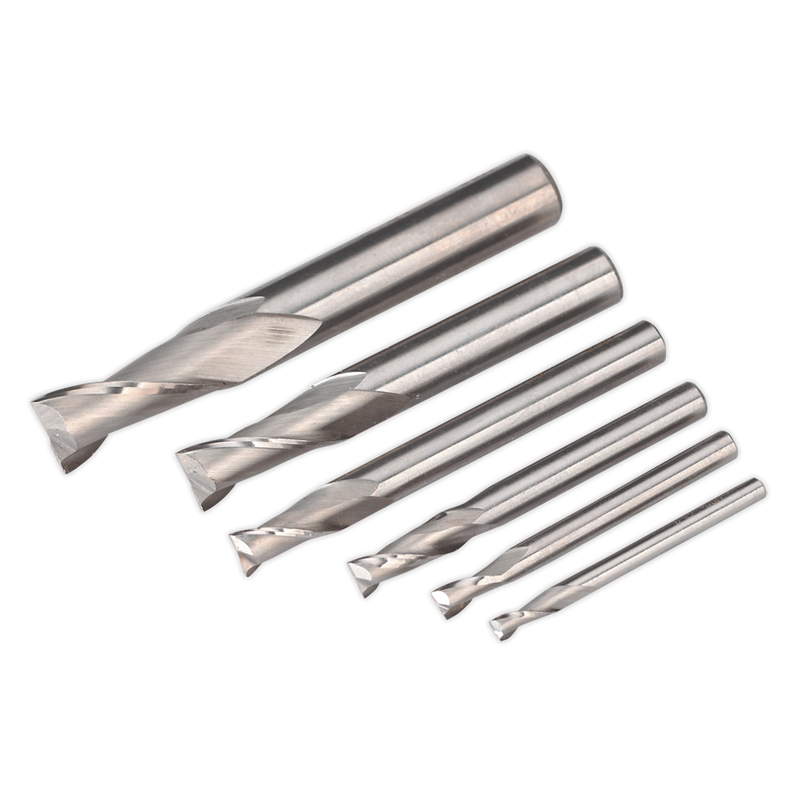 Sealey SM2503EMSET 3-10mm HSS End Mill Set MT2