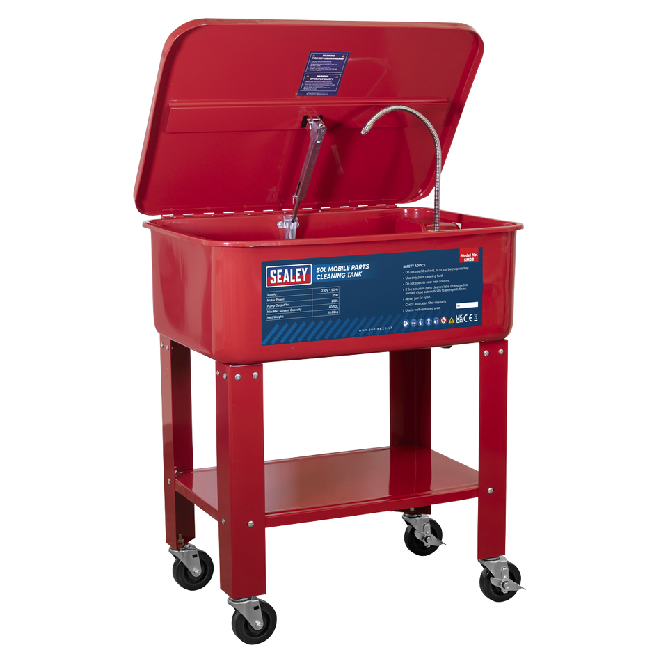 Sealey SM28 50L Mobile Parts Cleaning Tank