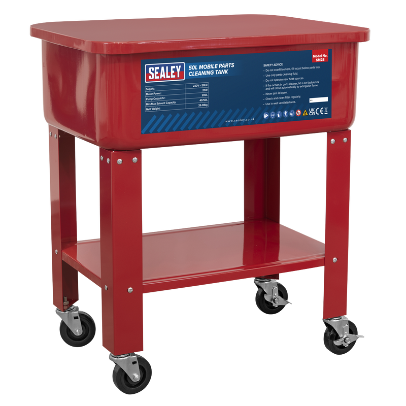 Sealey SM28 50L Mobile Parts Cleaning Tank