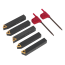 Sealey SM3025CS2 5pc 8mm Indexable Lathe Turning Tool Set