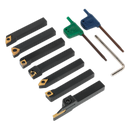 Sealey SM3025CS5 7pc 8mm Indexable Lathe Turning Tool Set