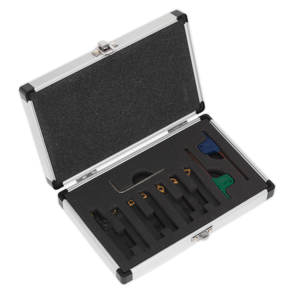 Sealey SM3025CS5 7pc 8mm Indexable Lathe Turning Tool Set