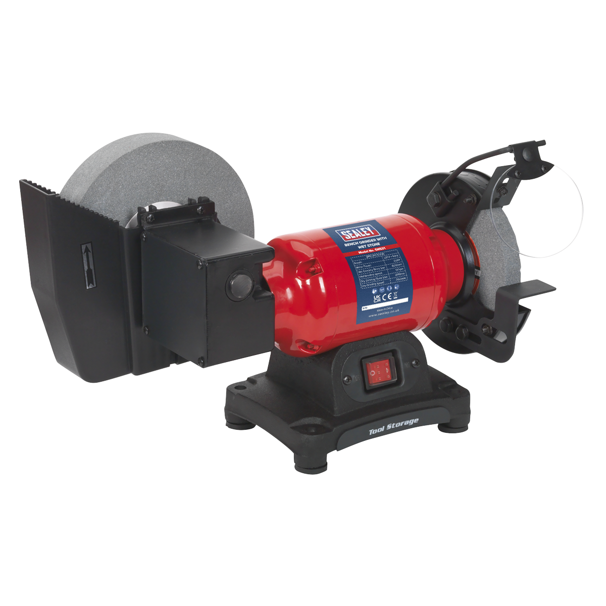 Sealey SM521 Diameter 150mm Bench Grinder with Diameter 200mm Wet Stone 250W
