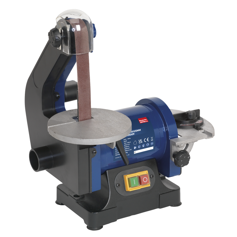 Sealey SM750 762mm x 25mm/Diameter 125mm Belt/Disc Sander