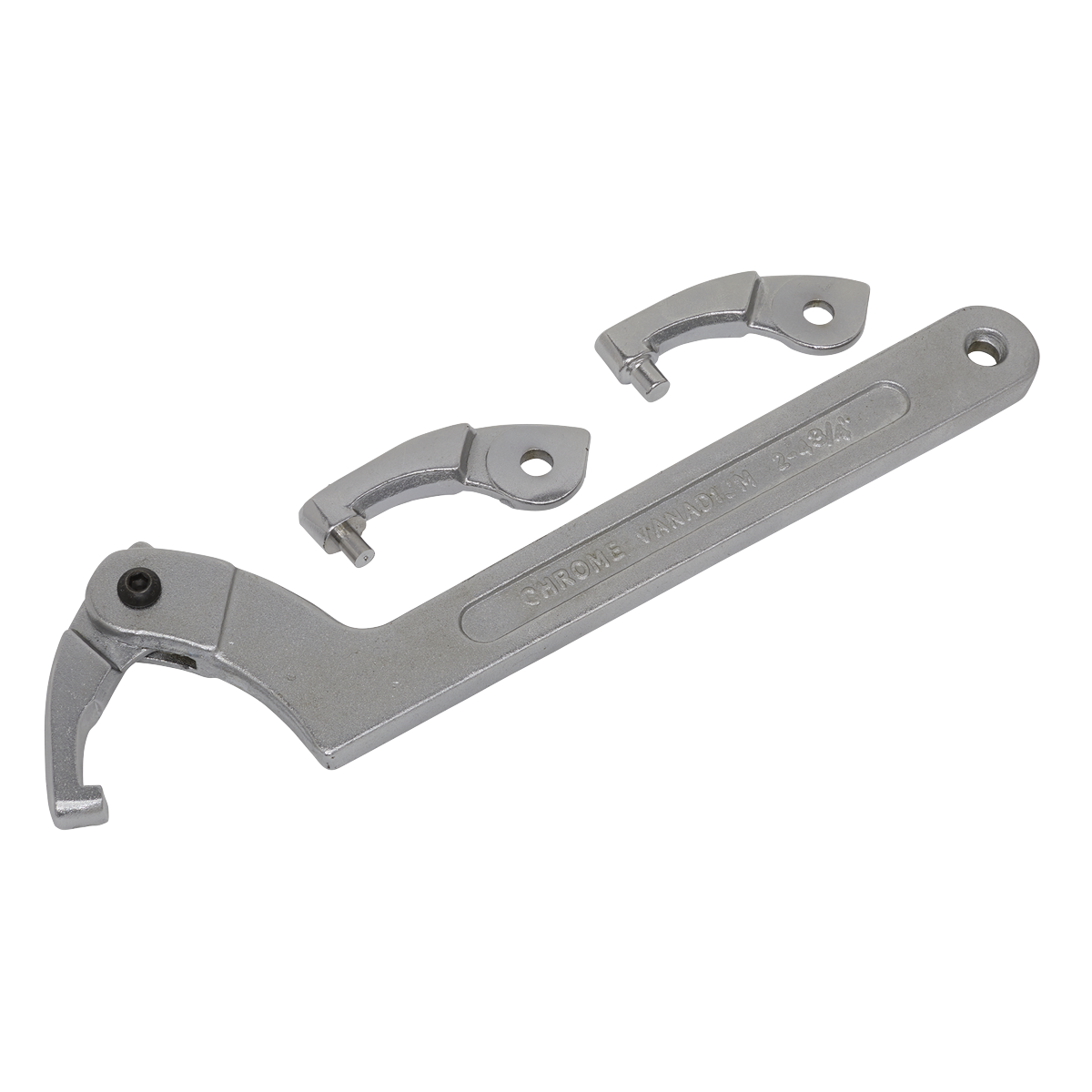 Sealey SMC2L 4pc Adjustable C Spanner - Hook & Pin Wrench Set 51-121mm