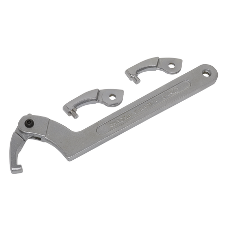 Sealey SMC2L 4pc Adjustable C Spanner - Hook & Pin Wrench Set 51-121mm