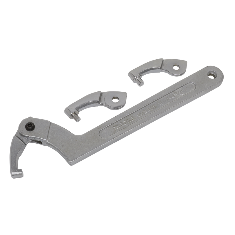 Sealey SMC2L 4pc Adjustable C Spanner - Hook & Pin Wrench Set 51-121mm