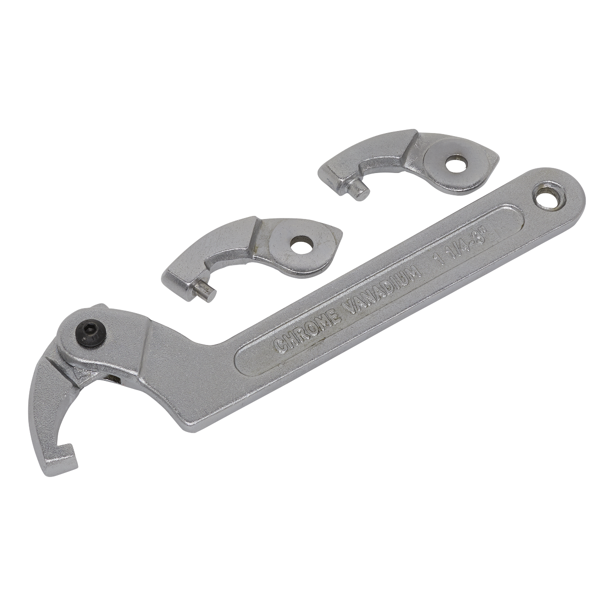 Sealey SMC2M 4pc Adjustable C Spanner - Hook & Pin Wrench Set 32-76mm