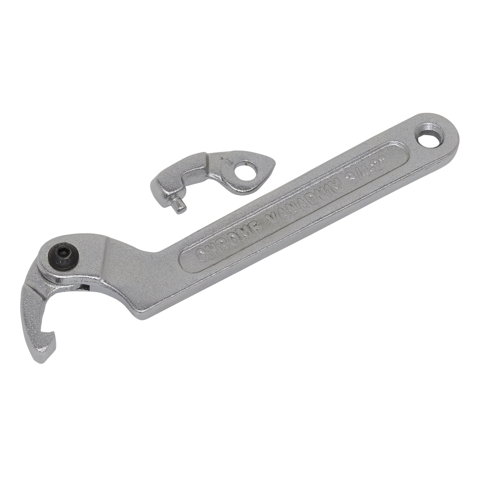 Sealey SMC2S 3pc Adjustable C Spanner - Hook & Pin Wrench Set 19-51mm