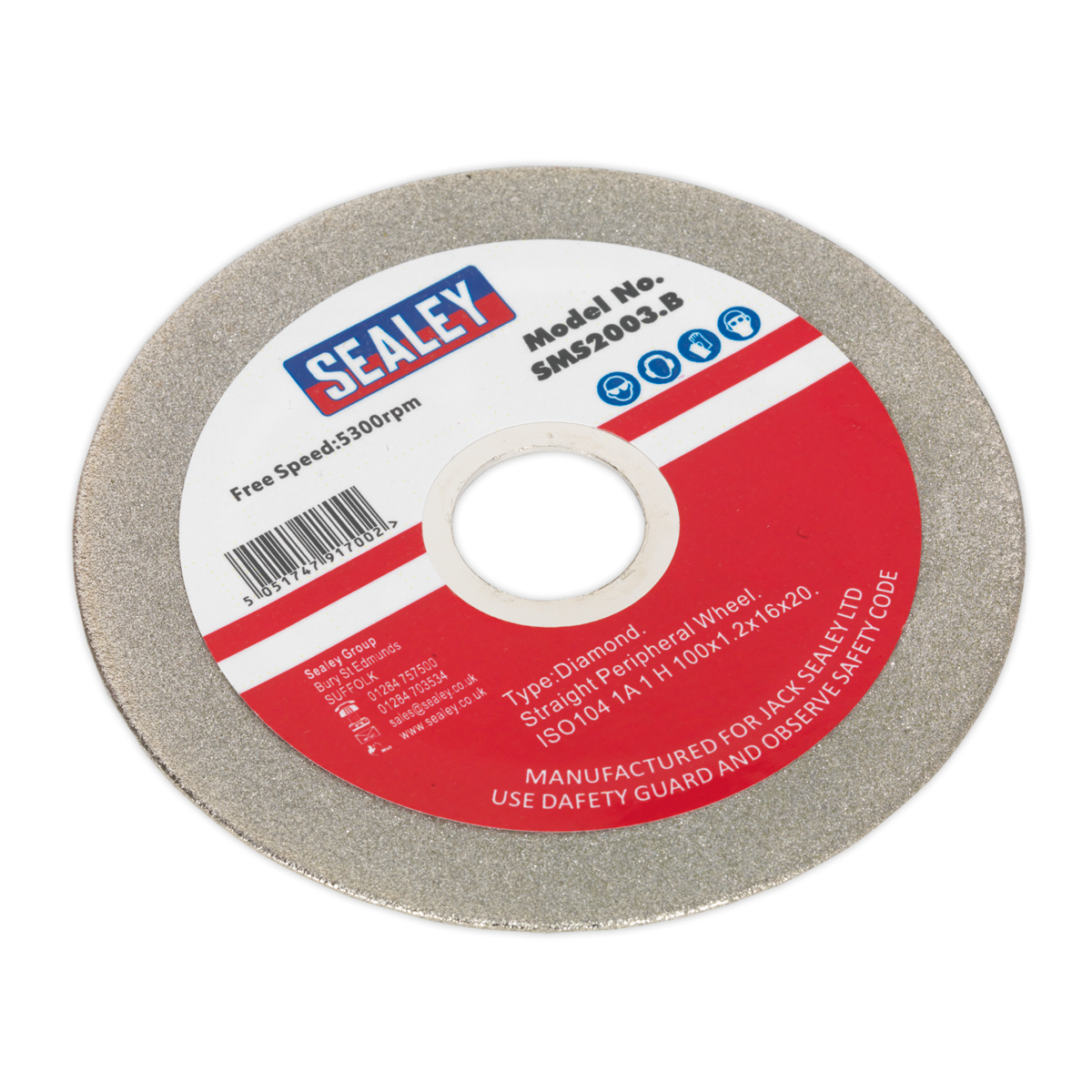 Sealey SMS2003.B 100mm Diamond Coated Grinding Disc for SMS2003