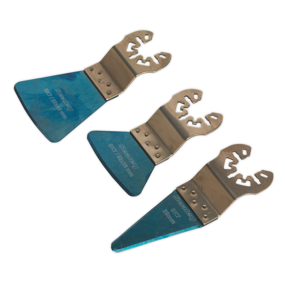 Sealey SMTB3 3pc Quick Change Multi-Tool Scraper Blade Set