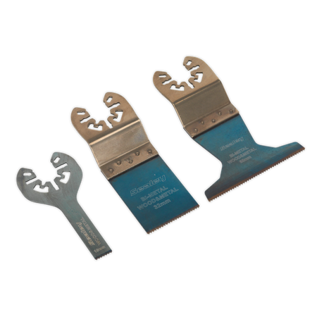 Sealey SMTC3 3pc Quick Change Multi-Tool Cutting Blade Set