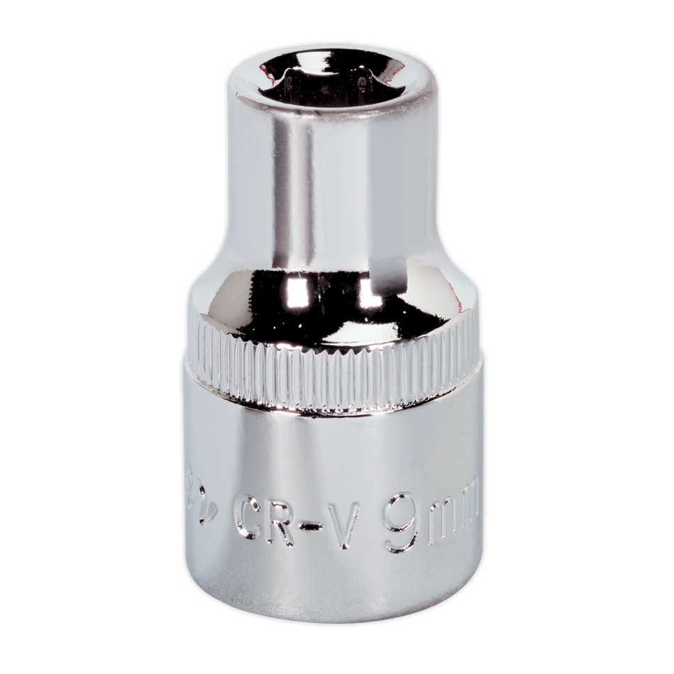 Sealey SP1209 9mm 1/2"Sq Drive Fully Polished WallDrive Socket