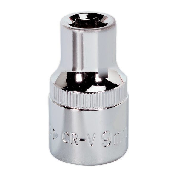 Sealey SP1209 9mm 1/2"Sq Drive Fully Polished WallDrive Socket