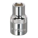 Sealey SP1210 10mm 1/2"Sq Drive Fully Polished WallDrive Socket