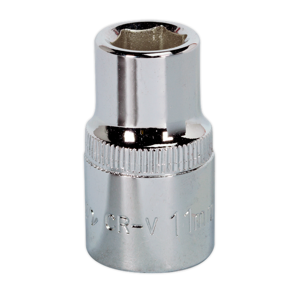 Sealey SP1211 11mm 1/2"Sq Drive Fully Polished WallDrive Socket
