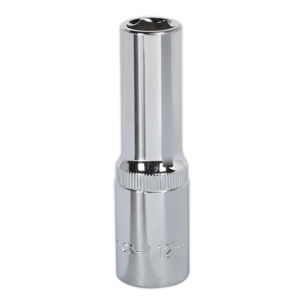 Sealey SP1212D 12mm Deep 1/2"Sq Drive Fully Polished WallDrive Socket