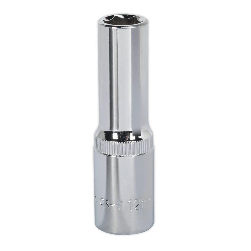 Sealey SP1212D 12mm Deep 1/2"Sq Drive Fully Polished WallDrive Socket