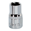 Sealey SP1213 13mm 1/2"Sq Drive Fully Polished WallDrive Socket